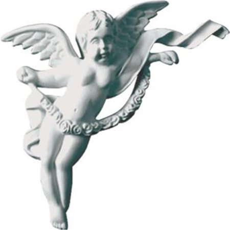 DWELLINGDESIGNS 5.12 in. W x 6.62 in. H x 1.12 in. P Architectural Accents Angel Onlay Left DW738481